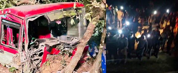 काठमाडौँको शङ्खरापुरमा बस दुर्घटना, पाँच जनाको मृत्यु
