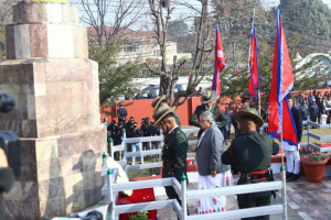 प्रधानमन्त्री सुशिला कार्कीद्वारा सहिदप्रति श्रद्धाञ्जली अर्पण
