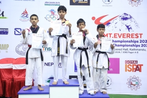 चौथो माउन्ट एभरेष्ट अन्तर्राष्ट्रिय तेक्वान्दो प्रतियोगितामा केनिशले जिते स्वर्ण पदक