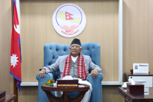 ज्येष्ठ सदस्य अर्जुननरसिंह केसीले राष्ट्रपति पौडेलबाट लिए शपथ