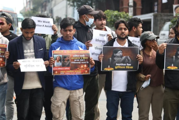 सुर्खेतकी इनिसा विकको बलात्कारपछि ‘हत्या’ प्रकरणविरुद्ध काठमाडौंमा विरोध
