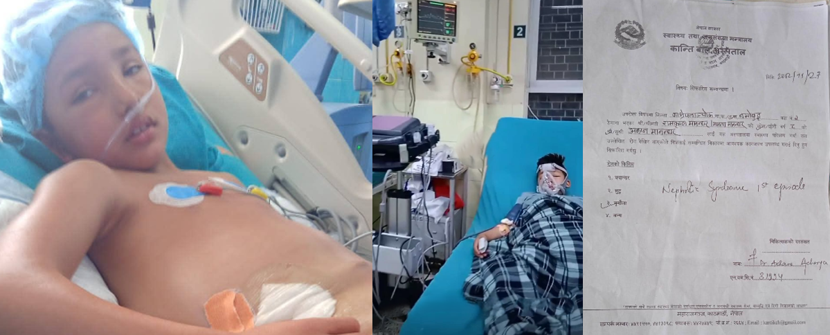 दुवै मिर्गौला फेल भएपछि ९ वर्षीय बालक जीवन-मरणको दोसाँधमा, उपचारका लागि सहयोगको अपिल