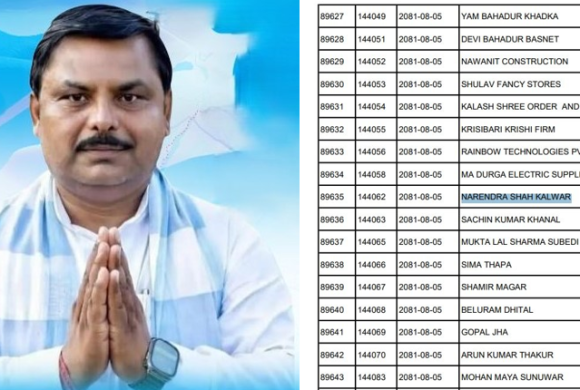 सर्लाही–३ का रास्वपा उम्मेदवार नरेन्द्र साह कलवार ‘कर्जा सूचना केन्द्र’को कालोसूचीमा