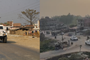 निर्वाचन सुरक्षाका लागि रौतहटमा नेपाली सेनाद्वारा बख्तरबन्द गाडीबाट गस्ती तथा निगरानी तीब्र