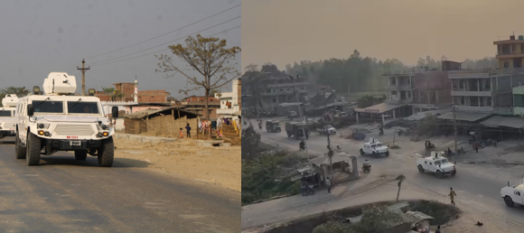 निर्वाचन सुरक्षाका लागि रौतहटमा नेपाली सेनाद्वारा बख्तरबन्द गाडीबाट गस्ती तथा निगरानी तीब्र