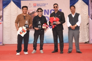 कमेडियन आयुष श्रेष्ठको धमाकेदार प्रस्तुतिसँगै एनसिएम डे सम्पन्न: सिमयोन र सुरजलाई ‘क्षेत्रप्रताप अधिकारी पुरस्कार’