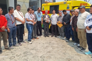 गुँरास हाइड्रोपावरद्वारा दुर्गम सिलीचोङका लागि एम्बुलेन्स सहयोग