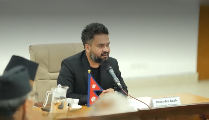 कालो ‘चस्मा’ बिना प्रधानमन्त्री बालेन्द्र शाह !