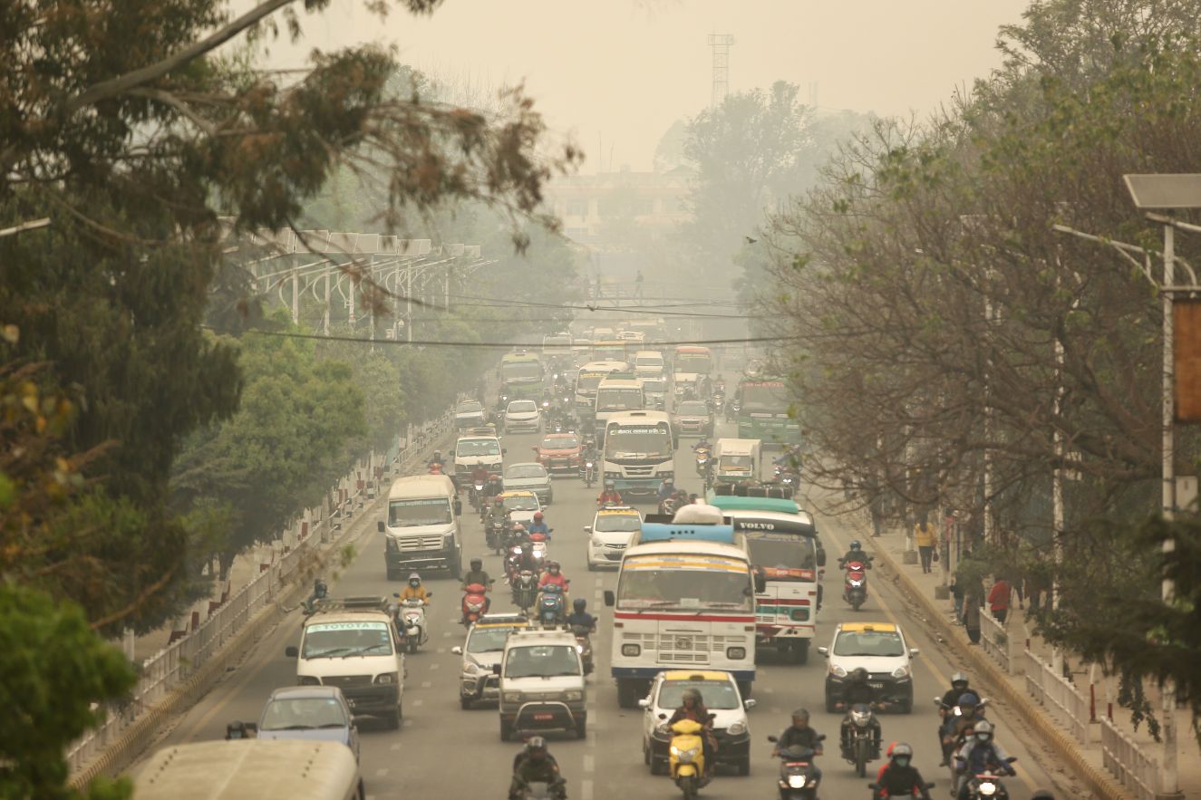 काठमाडौँको वायु प्रदुषण उच्च बिन्दुमा, एक्युआई तह २४७ पुग्यो
