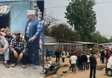 थापाथली सुकुमबासी बस्तीमा तनावः कार्यवाहक अध्यक्ष नारायण परियार पक्राउ (फोटोफिचर)