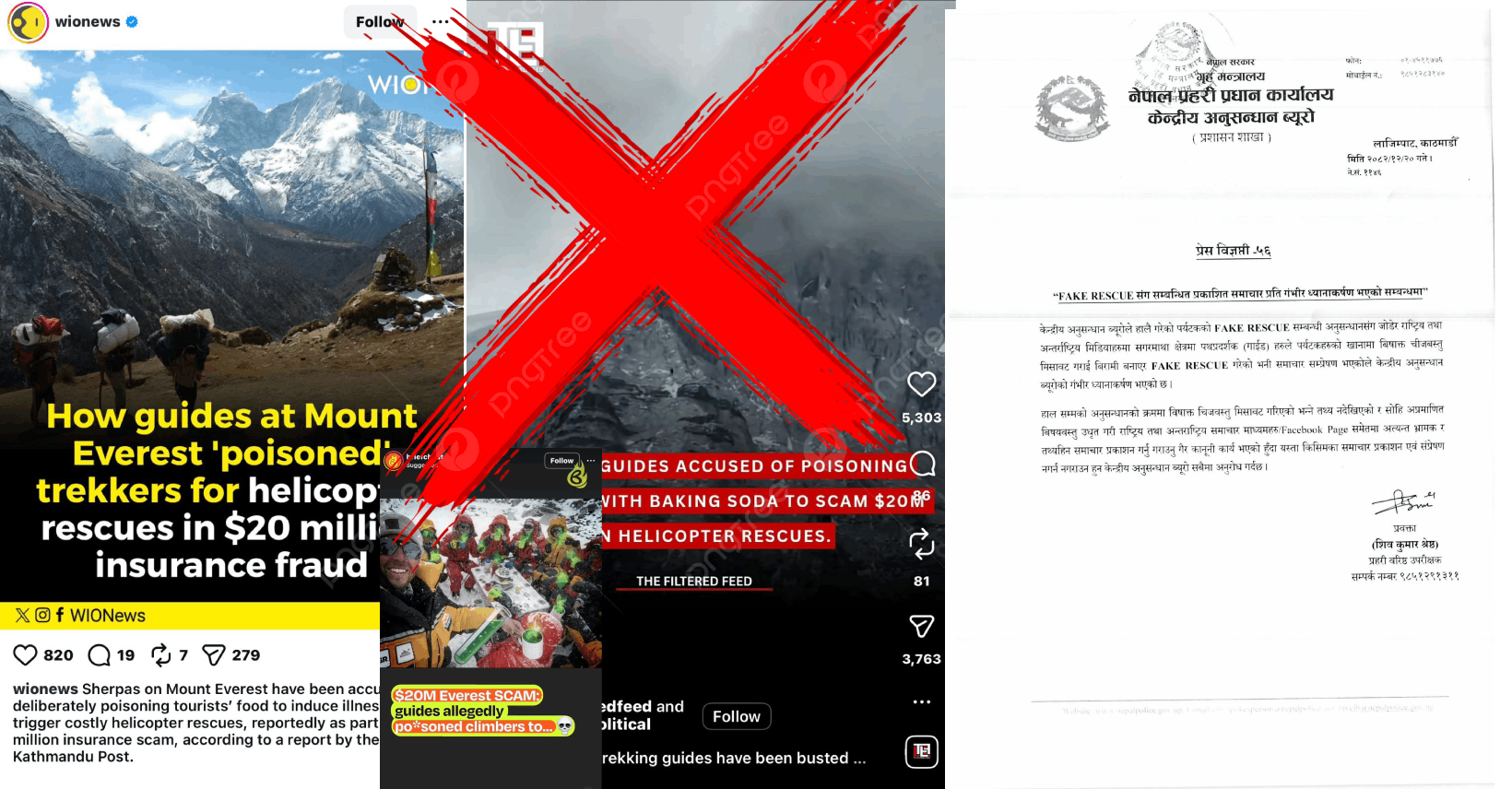 Allegations of Poisoning Tourists for ‘Fake Rescues’ on Everest are Misleading and Baseless: CIB