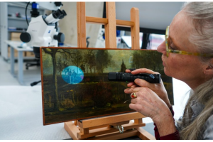 रगत लत्पत्तिएको सिरानीमा भेटिएको भ्यान गगको पेन्टिङ, पुन:स्थापनापछि प्रदर्शनीमा