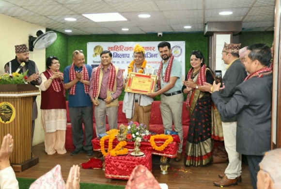 १५३ विश्व कीर्तिमानी स्रष्टा डा. डीआर उपाध्यायको ‘अन्तस्करण’ लोकार्पण, समकालीन साहित्यिक बहसको केन्द्र बन्यो