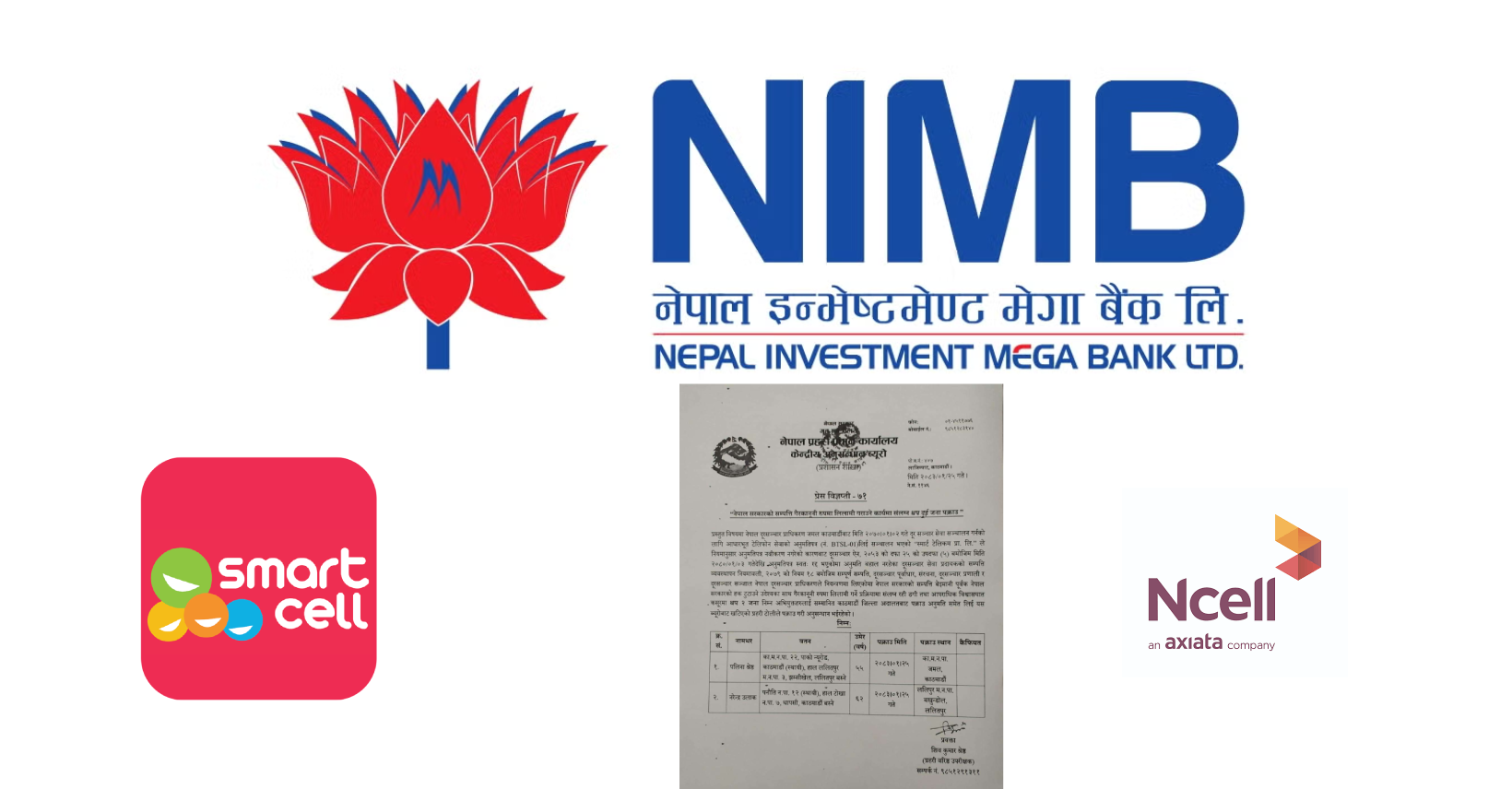 एनसेल र स्मार्टसेल ३५ सय करोड घोटाला प्रकरण : एनआईएमबी बैंकको ठेक्कामा सहभागी २ पक्राउ !