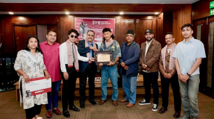 अन्तर्राष्ट्रिय सफलता हासिल गरेका ‘एमएमए’ खेलाडी युकी आङदेम्बे सम्मानित