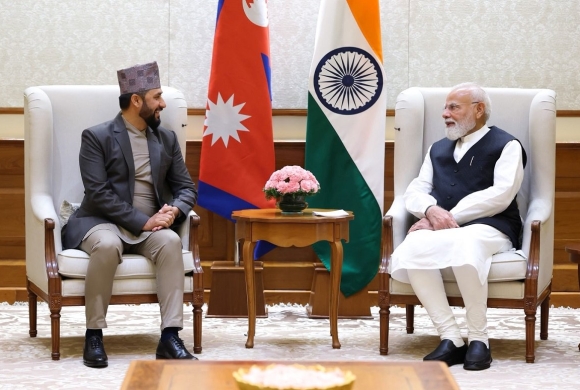 रास्वपा सभापति रवि लामिछाने र भारतीय प्रधानमन्त्री नरेन्द्र मोदीबीच हैदराबाद हाउसमा भेटवार्ता