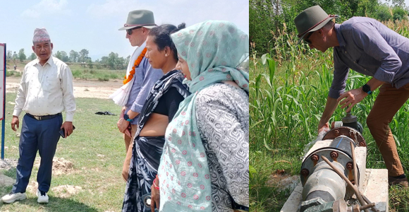 अष्ट्रेलियन राजदूत इर्न्स्टद्वारा विजयनगरमा विकास योजनाको स्थलगत निरीक्षण
