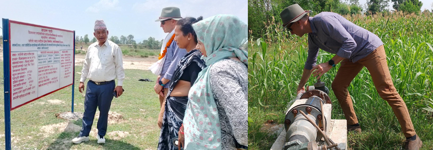 अष्ट्रेलियन राजदूत इर्न्स्टद्वारा विजयनगरमा विकास योजनाको स्थलगत निरीक्षण