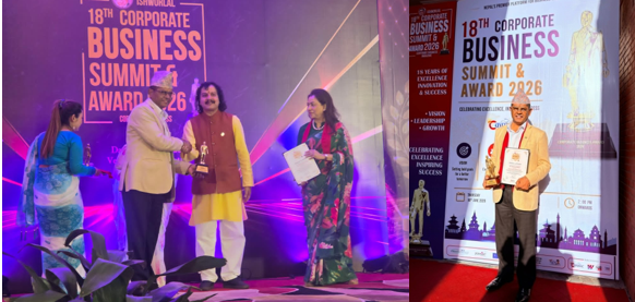 टंकप्रसाद पोखरेल ‘कर्पोरेट इन्डस्ट्री लिडरशिप अवार्ड-२०२६’बाट सम्मानित