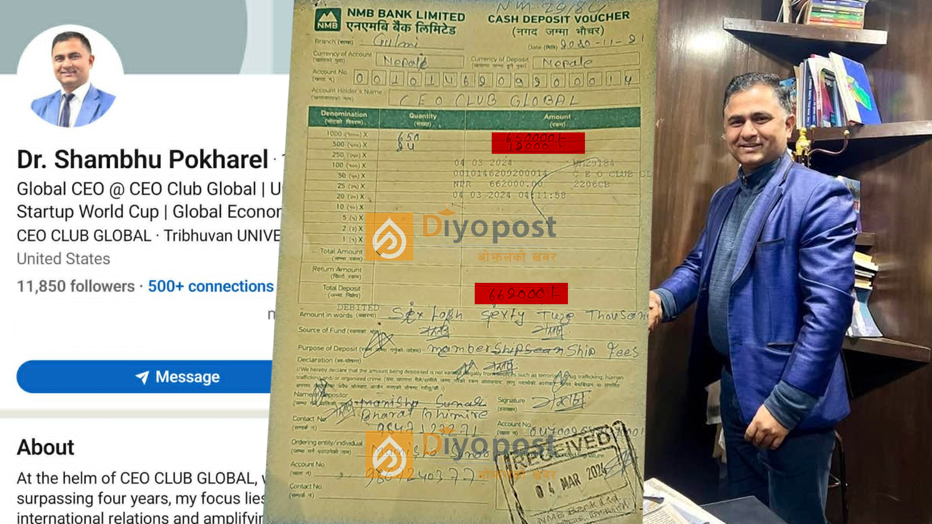 कथित ‘सीईओ क्लब’का सञ्चालक शम्भु पोखरेल विवादमा, विदेश पठाइदिने भन्दै लाखौँ रकम ठगी गरेको आरोप