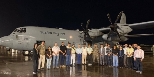 भारतबाट चौथो चरणको राहत सामग्रीसहित प्राविधिक टोली नेपाल आइपुग्यो