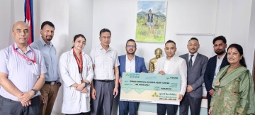 कुमारी बैंकद्वारा गंगालाल हृदय केन्द्रलाई १० लाख सहयोग