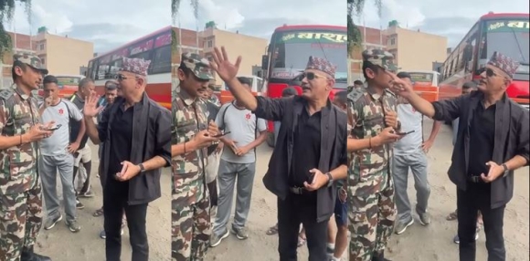 सेनाको पर्खालमा सांसद राजुनाथ पाण्डेले चलाए डोजर, पाण्डे र सैनिक अधिकारीबीच भनाभन