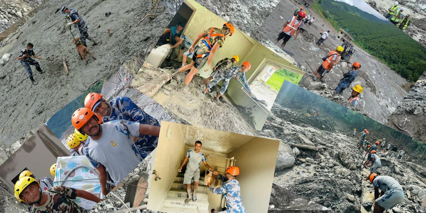 कमाण्डर गुमाउँदा पनि रोकिएन सशस्त्र प्रहरीको उद्धार अभियान, टिमुरेमा ९८ शव संकलन