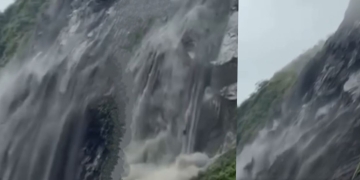 अपिहिमालमा भिषण पहिरो, चमेलिया नदी थुनिदा एक दर्जन परिवार जोखिममा