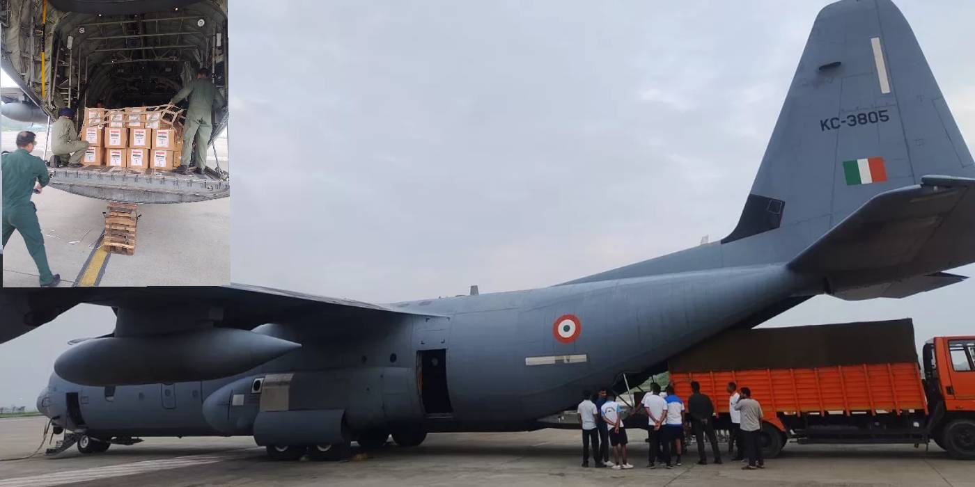 भारतले पाँचौँ विमानमार्फत ११ सदस्यीय उद्धार टोली र ५.५ टन औषधि पठाइयो