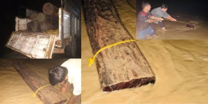 लालबकैया खोलामा बग्दै आएको २७.४७ क्युबिक फिट सालको काठ बरामद