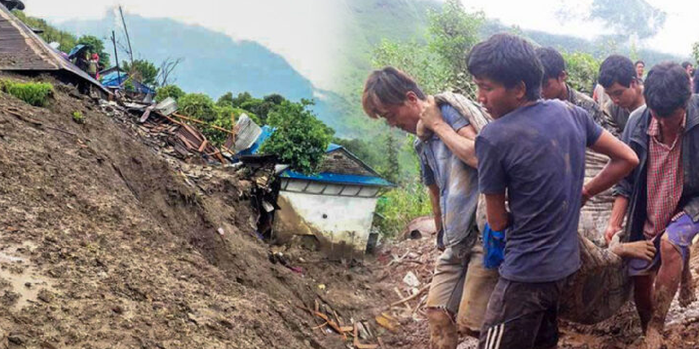 बागलुङको निसीखोलामा पहिरोमा पुरिएर एकै परिवारका चार जनाको मृत्यु